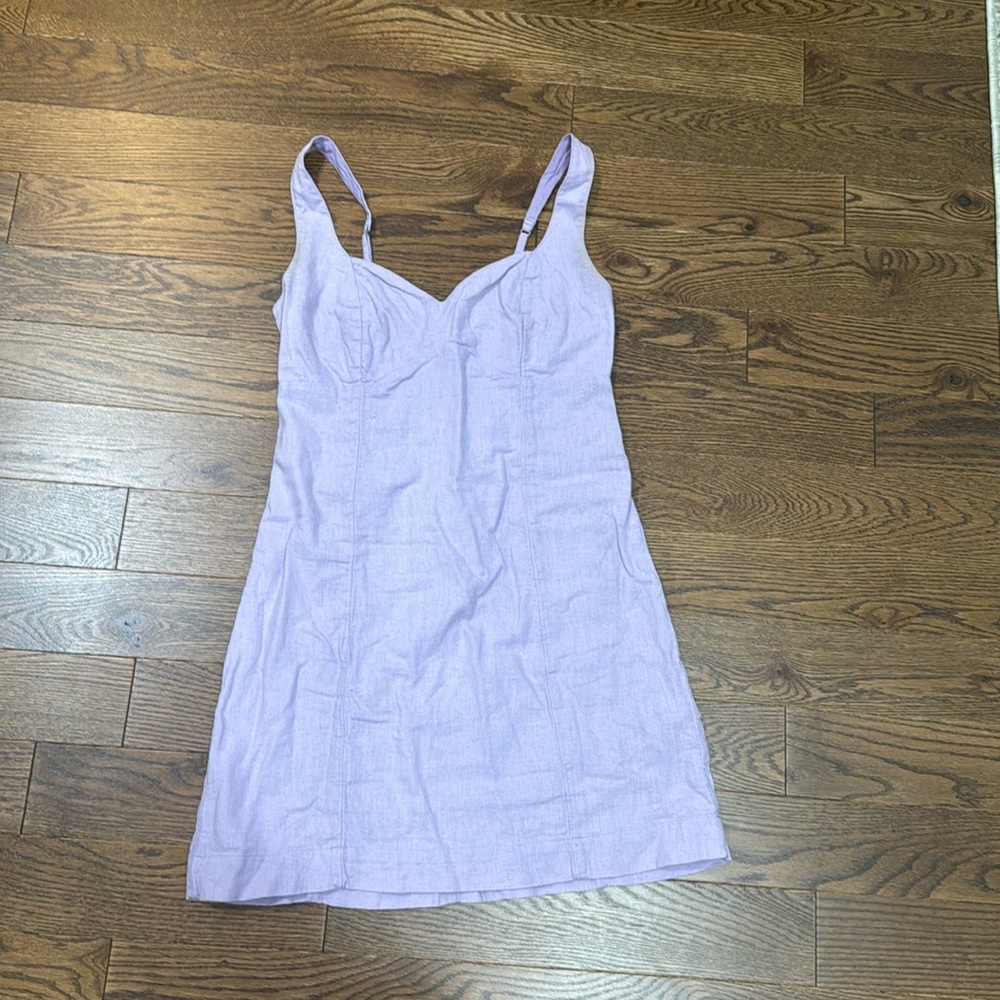 Abercrombie and Fitch purple linen mini dress